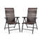 2-Piece Patio Rattan Folding Reclining Chair Set – Adjustable & Weather-Resistant Outdoor Lounge Chairs