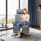 Swivel Massage Recliner Single Sofa with Adjustable Headrest – 360 Rotating & Vibrating Lounge Chair