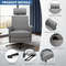 Swivel Massage Recliner Single Sofa with Adjustable Headrest – 360 Rotating & Vibrating Lounge Chair