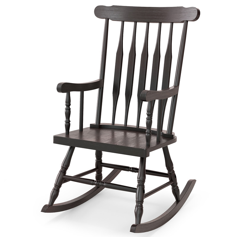 Premium Solid Wood Rocking Chair for Garden & Patio, Durable & Comfortable Outdoor Rocker