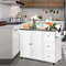 2Door Kitchen Island With Stainless Steel Top  Drawers  Large Storage Cabinet For Modern Kitchens 4