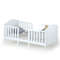 2in1 Classic Convertible Toddler Bed Wooden Kids Bed With 2 Side Guardrails For Extra Safety 4