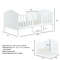 2in1 Classic Convertible Toddler Bed Wooden Kids Bed With 2 Side Guardrails For Extra Safety 3
