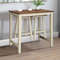 Pub Table Set With 2 Stools Counter Height Dining Table For Breakfast Nooks  Compact Areas 0