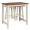 Pub Table Set With 2 Stools Counter Height Dining Table For Breakfast Nooks  Compact Areas 4