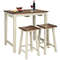 Pub Table Set With 2 Stools Counter Height Dining Table For Breakfast Nooks  Compact Areas 5