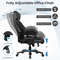 PU Leather Massage Office Chair Thick Foam Cushion Vibration  Height Adjustable 1