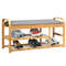 Entryway 3Tier Bamboo Shoe Rack Bench With Cushion Sturdy Storage Seating For A Tidy Home 2