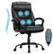 Big and Tall Massage Executive Office Chair with 6 Vibrating Points, 500 lbs Capacity, Reclining High-Back PU Leather