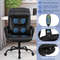 Big and Tall Massage Executive Office Chair with 6 Vibrating Points, 500 lbs Capacity, Reclining High-Back PU Leather