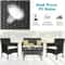 4 Pieces Patio Rattan Cushioned Sofa Set with Tempered Glass Coffee Table, Outdoor PE Wicker Furniture for Garden