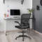 Ergonomic Height Adjustable Drafting Chair with Flip Arms & Foot Ring, Mesh Office Chair for Home & Studio Workstation
