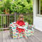 Double Kids Dinosaur Sofa Children Armrest Couch, Soft Velvet Toddler Chair with Backrest, Lightweight, ASTM Certified