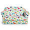 Double Kids Dinosaur Sofa Children Armrest Couch, Soft Velvet Toddler Chair with Backrest, Lightweight, ASTM Certified