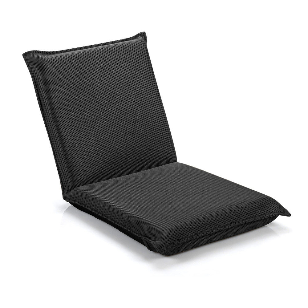 Adjustable 6 Positions Folding Lazy Man Sofa Chair, Floor Chair with Back Support, Padded Seat, Portable Recliner