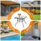 32 Inch Patio Tempered Glass Steel Frame Square Table Outdoor Dining Coffee Furniture