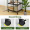 3 Tier Printer Stand Rolling Fax Cart with Shelf and Wheels Office Storage Rack for Scanner, Paper & Supplies