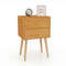 Mid Century Modern Nightstand 2-Drawer Bedside Table for Stylish Bedroom Decor