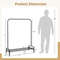 Heavy Duty Clothing Rack with Top Rod & Storage Shelf Sturdy Garment Rack for Closet Organization & Clothes Display