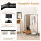 Heavy Duty Clothing Rack with Top Rod & Storage Shelf Sturdy Garment Rack for Closet Organization & Clothes Display