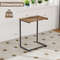 Industrial C-Shaped End Table Space-Saving Side Table for Living Room Decor