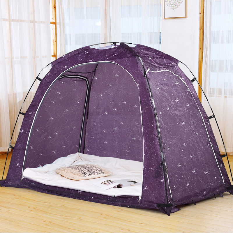 Starlight Bed Tent, Indoor Privacy Play Tent with Carry Bag for Kids & Adults, Breathable Polyester Canopy with Tablet