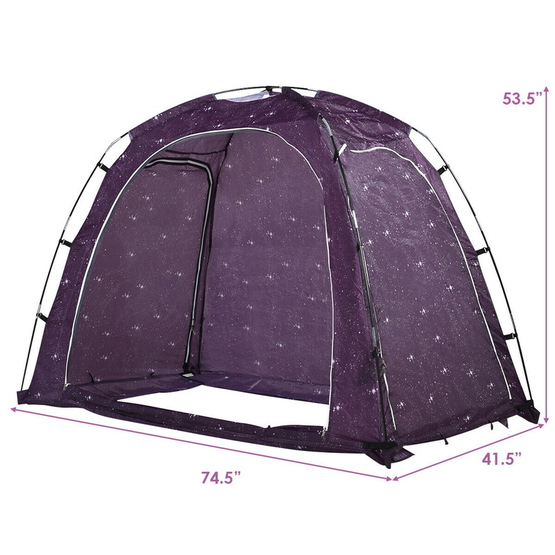 Starlight Bed Tent, Indoor Privacy Play Tent with Carry Bag for Kids & Adults, Breathable Polyester Canopy with Tablet
