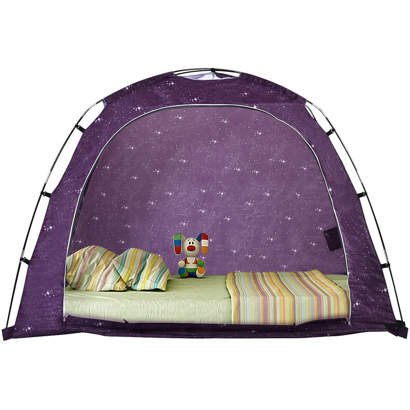 Starlight Bed Tent, Indoor Privacy Play Tent with Carry Bag for Kids & Adults, Breathable Polyester Canopy with Tablet