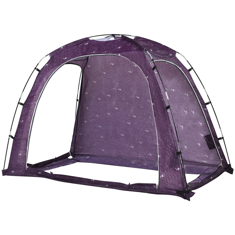 Starlight Bed Tent, Indoor Privacy Play Tent with Carry Bag for Kids & Adults, Breathable Polyester Canopy with Tablet