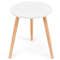 Round Coffee Table 16 Diameter Minimalist Modern Side Table with Beech Wood Legs, Perfect for Apartments & Home Decor