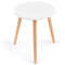 Round Coffee Table 16 Diameter Minimalist Modern Side Table with Beech Wood Legs, Perfect for Apartments & Home Decor