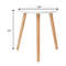 Round Coffee Table 16 Diameter Minimalist Modern Side Table with Beech Wood Legs, Perfect for Apartments & Home Decor