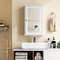 Bathroom Wall Cabinet with Single Mirror Door Adjustable Shelf, Space-Saving Storage