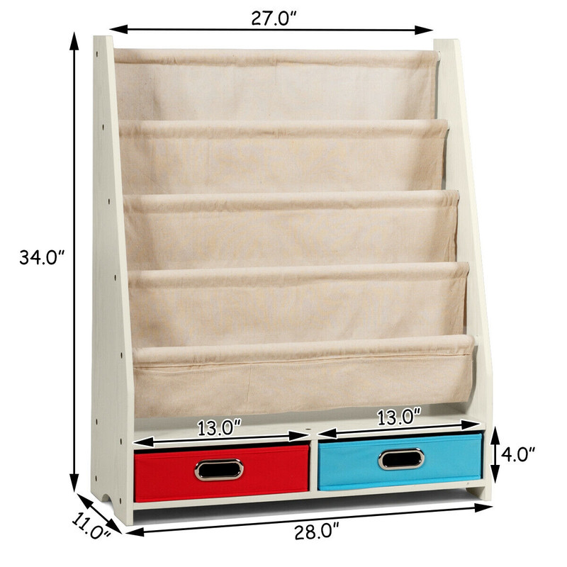 Kids Book and Toys Organizer Shelves, Sturdy Storage Solution for Books, Toys & More