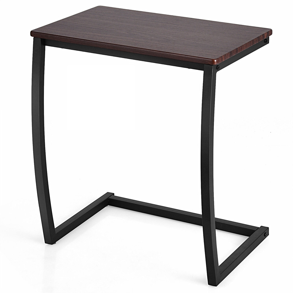 Steel Frame CShaped Sofa Side End Table Compact Durable  SpaceSaving 4