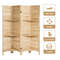 4-Panel Freestanding Folding Room Divider Privacy Screen & Space Separator with Storage Shelves