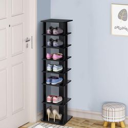 7 tier shoe rack practical free standing shelves for organized storage, space saving vertical design