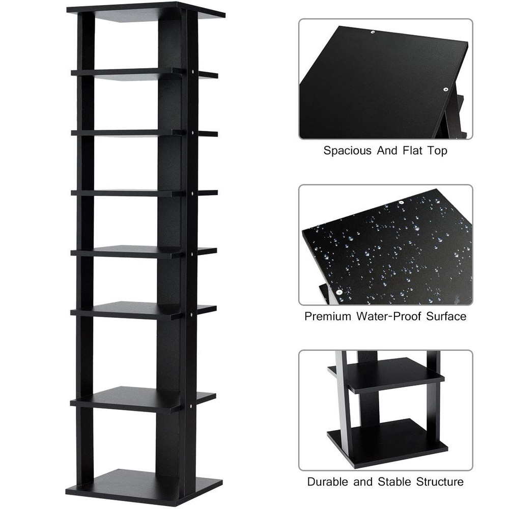 7 Tier Shoe Rack Practical Free Standing Shelves for Organized Storage, Space Saving Vertical Design