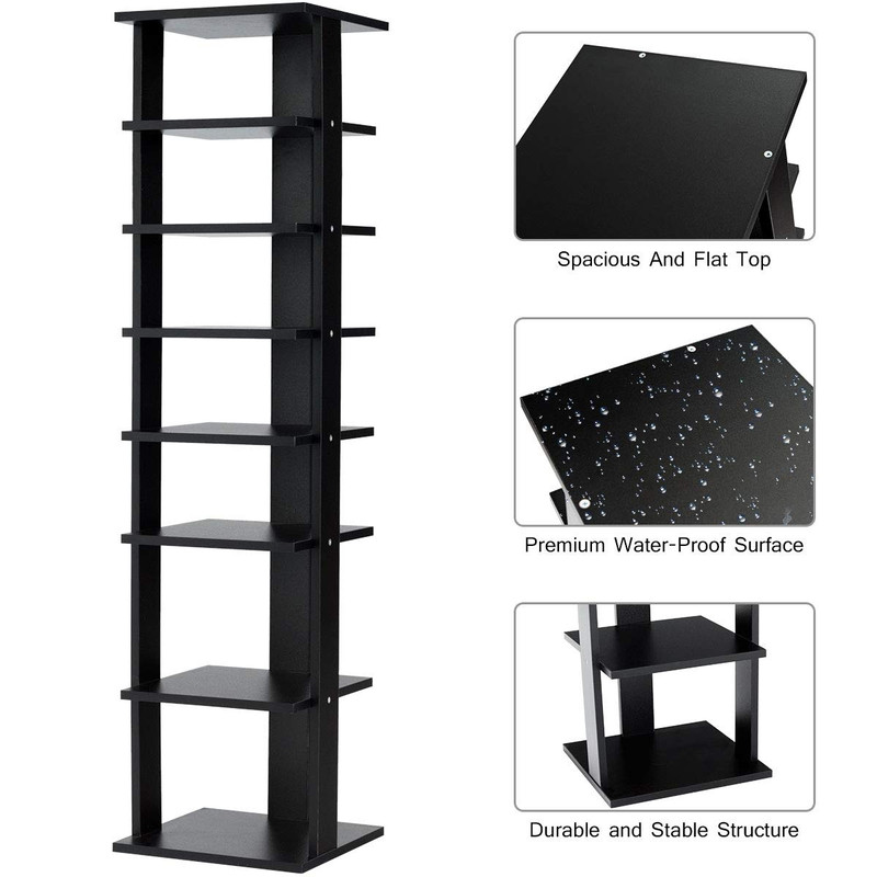 7 Tier Shoe Rack Practical Free Standing Shelves for Organized Storage, Space Saving Vertical Design