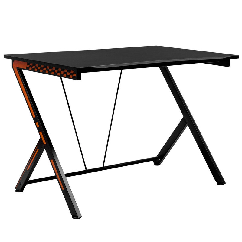 Home Office Modern Ergonomic Study Computer Desk for Small Space Sturdy Compact Workstation Table for Bedroom, Apartment