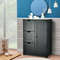 Bathroom Floor Cabinet Side Storage Cabinet with 3 Drawers and 1 Cupboard, Space-Saving Organizer