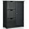 Bathroom Floor Cabinet Side Storage Cabinet with 3 Drawers and 1 Cupboard, Space-Saving Organizer