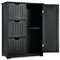 Bathroom Floor Cabinet Side Storage Cabinet with 3 Drawers and 1 Cupboard, Space-Saving Organizer