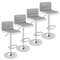 Set Of PU Leather Barstools With Adjustable Height 360 Swivel Modern Bar Chairs With Padded Backres 7