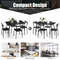Compact Dining Table Set With Chairs And Backrests Stylish Metal Frame Kitchen Dining Set For Home 4