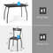 Compact Dining Table Set With Chairs And Backrests Stylish Metal Frame Kitchen Dining Set For Home 7