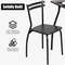 Compact Dining Table Set With Chairs And Backrests Stylish Metal Frame Kitchen Dining Set For Home 2