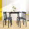 Compact Dining Table Set With Chairs And Backrests Stylish Metal Frame Kitchen Dining Set For Home 5