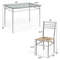 Contemporary Dining Set With Glass Table And HighBack Chairs Ideal For Kitchen Dining Room Apartmen 5