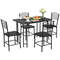 Modern Wood Rectangular Dining Table Set SpaceSaving Kitchen Table With Chairs For Apartment Or Hom 7